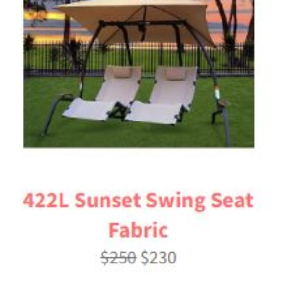 Ultimate Comfort Swings - Sunset Swing Seat Fabric - Model 422L - Pack of 2 - Picture 2 of 4